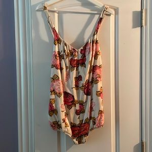 Vintage Pink Floral Bodysuit